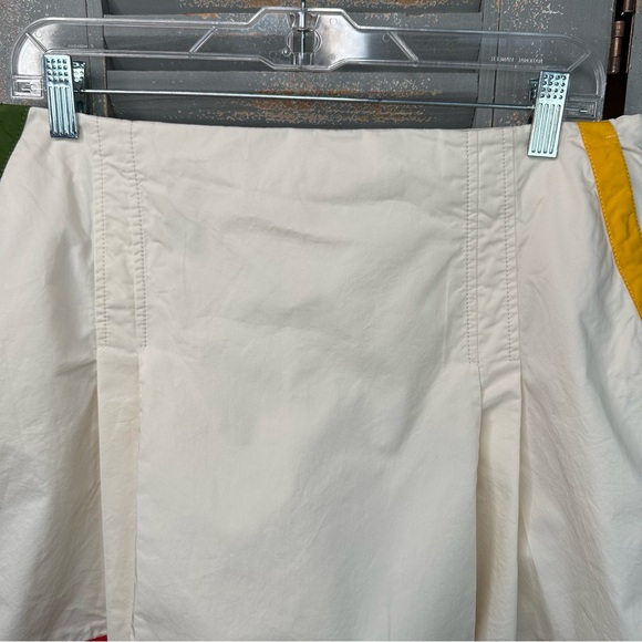 Tory Burch Pleated Color Trim Skort Off White Sz 12 - Picture 2 of 15